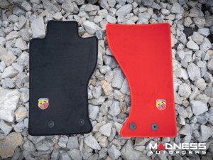 FIAT 124 Floor Mats - Black Carpet w/ ABARTH Crest